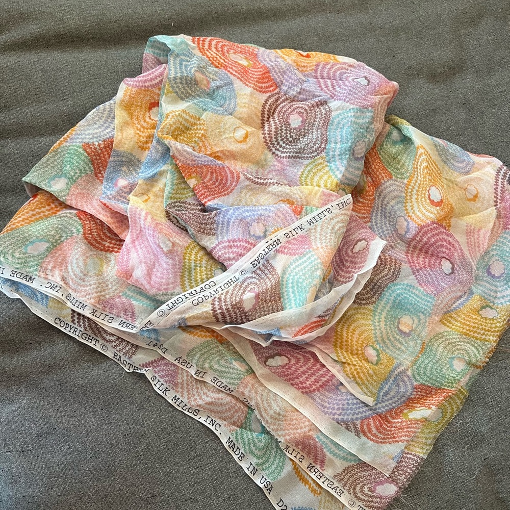 100% silk chiffon fabric - 1.5 yards